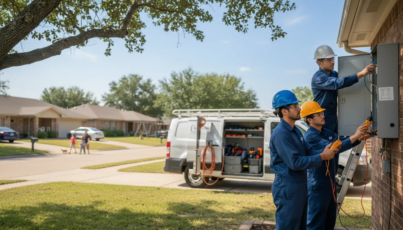 Certified electrician providing emergency electrical services in Salado, TX